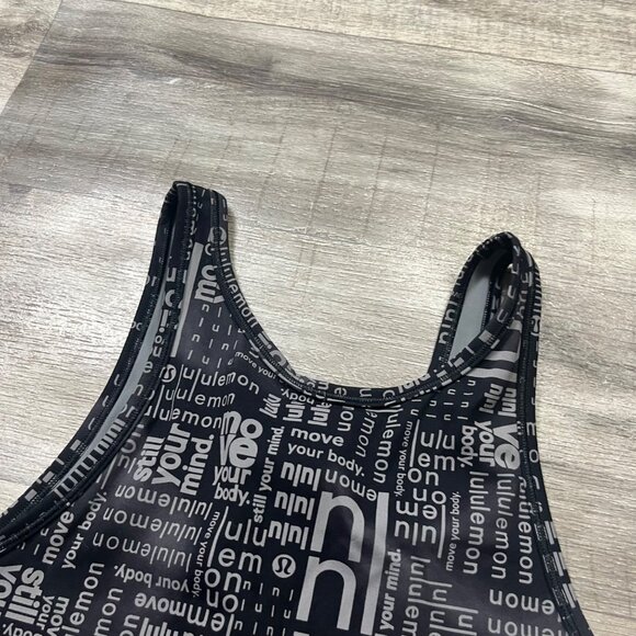 Lululemon Athletic Power Pivot Everlux Tank Top Motif Ombre Black NWT Size 6 - Picture 3 of 7